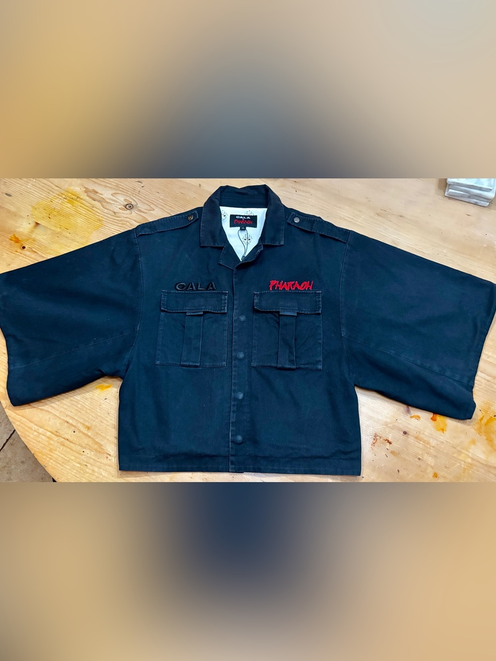 Rare CALA x Pharaoh Rapper REVERSIBLE Horror Work Jacket XL Deadstock